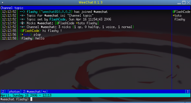 WeeChat 0.1.3
