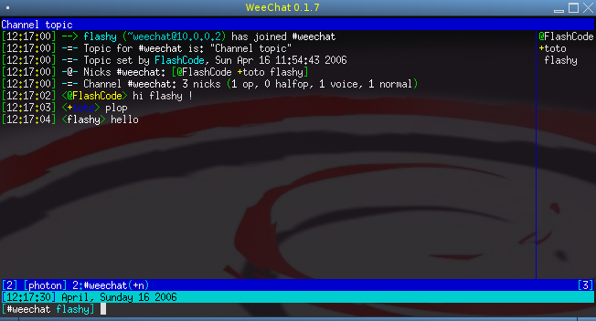 WeeChat 0.1.7