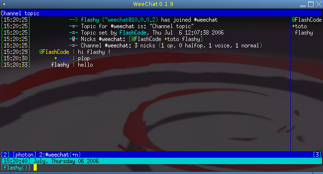 WeeChat 0.1.9
