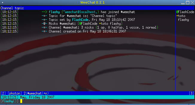 WeeChat 0.2.1