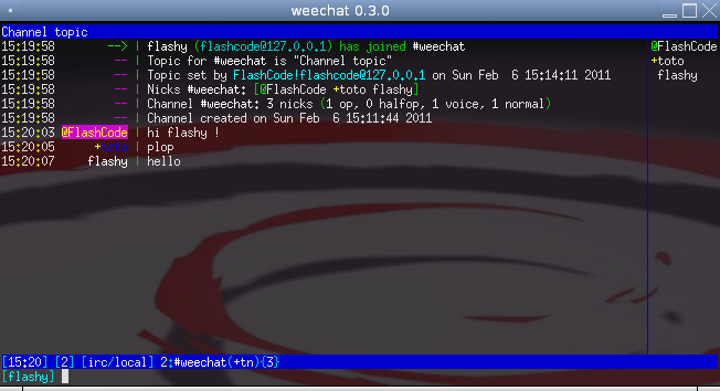 WeeChat 0.3.0