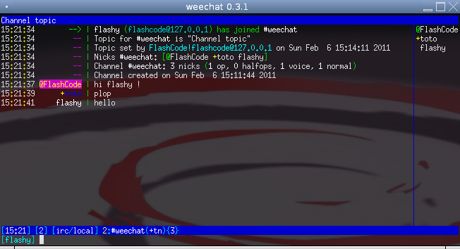 WeeChat 0.3.1